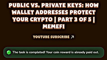 Public Vs Private Keys: How Wallet Addresses Protect Your Crypto | Part 3 Of 5 | MemeFi YouTube Code