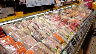 большой хит! удивительный магазин суши на рыбном рынке - корейская уличная еда