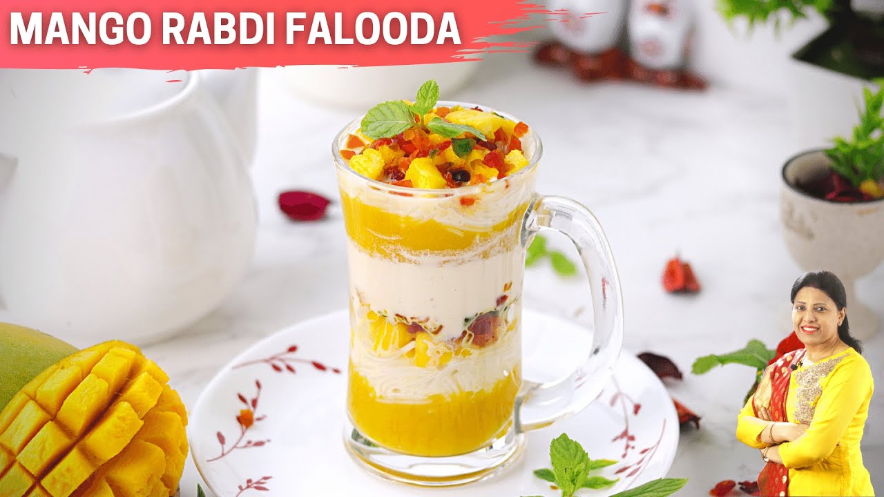 Mango Rabdi Falooda | माँगो फ़ालूदा रेसिपी | Home made Falooda | Mango Recipes | Mintsrecipes | MintsRecipes