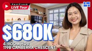 FastTrack Live Tour-Singapore HDB | 119B Canberra Crescent |4-Room HDB| $680,000 | bleubricks By PLB