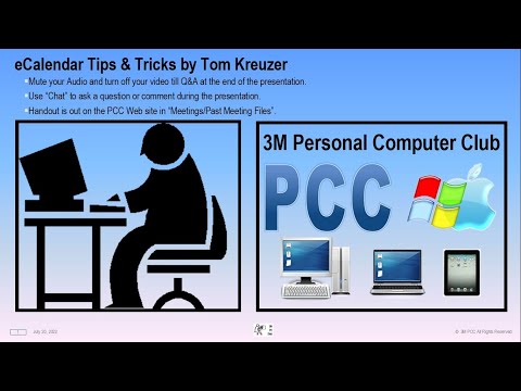 PCC 2022-07-20 - eCalendar Tips by Tom Kreuzer