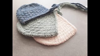 How To Knit Newborn Stone Bonnet / Photography Prop screenshot 5