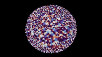 Direction of phase gradient in a Kuramoto model on the sphere