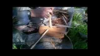 Pocket knife Split wood  fire...Go!