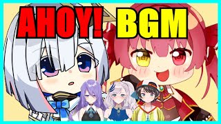 【Hololive】Kanata & Marine Made "Ahoy!" BGM, Reaction From Subaru, Moona, Reine【Minecraft】【Eng Sub】