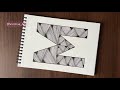 Simple M Letter Doodle For Beginners | How To Draw Doodle Art | Step By Step | Drawing