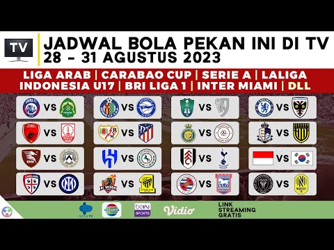 Jadwal Bola Malam Ini Live TV 2023 - Indonesia U-17, Carabao Cup, Liga Arab Al Nassr, Inter Miami