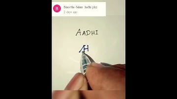 Aadhi name brand logo 💥.how to make your name logo.#shorts #youtubeshorts #trending #logo #viral