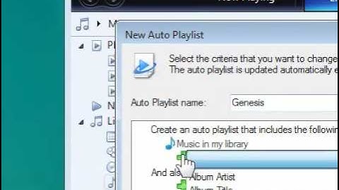How to create a new automatic playlist in Windows Media Player