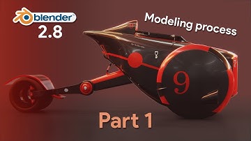 Blender 2.8 .Timelapse modeling | Race car | Part 1