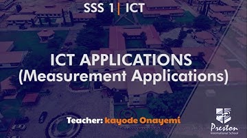 ICT Applications (Measurement Applications) - SSS1 ICT