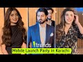 Sajal aly zaviyar noman urwa farhan and aima baig at mobile launch party in karachi