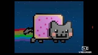 Nyan cat Flying in space