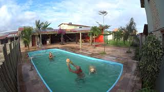 Pool volley with Monic and Mali