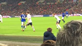 Spurs v Everton at Wembley Stadium 13/01/2018 view from Block 118 Row 3