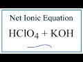 Net Ionic Equations and Spectator Ions