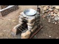 Building Outdoor wood stove With Stone // How To Build A Traditional wood stove