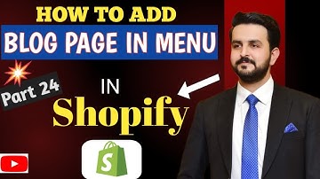 Shopify Dropshipping Full Course 2024  Part 24 ( How To Add Blog Page In Menus/Header In Shopify )