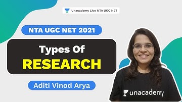 Types of Research | Aditi | NTA UGC NET | Unacademy Live