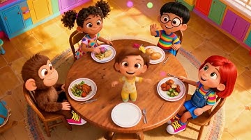 🐒 Monkey Table Manners! | Funny Kids Educational Song About Manners | Learning Music Video by EduBop