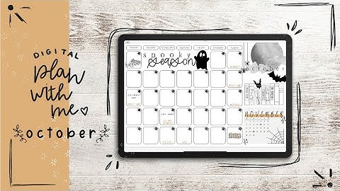 October 2022 Digital Plan with Me | Monthly PWM using GoodNotes & an iPad | Spooky Season!!