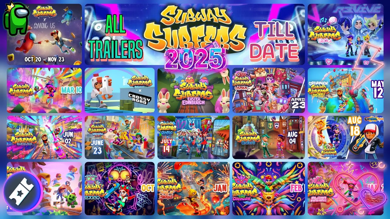 🎫 Subway Surfers 2025 World Tour — все трейлеры на сегодняшний день! 🔥