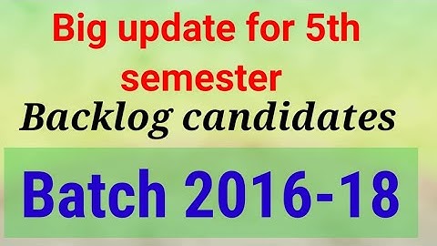 online examination forms for Bg 5th semester backlog candidates batch 2016 - 2018
