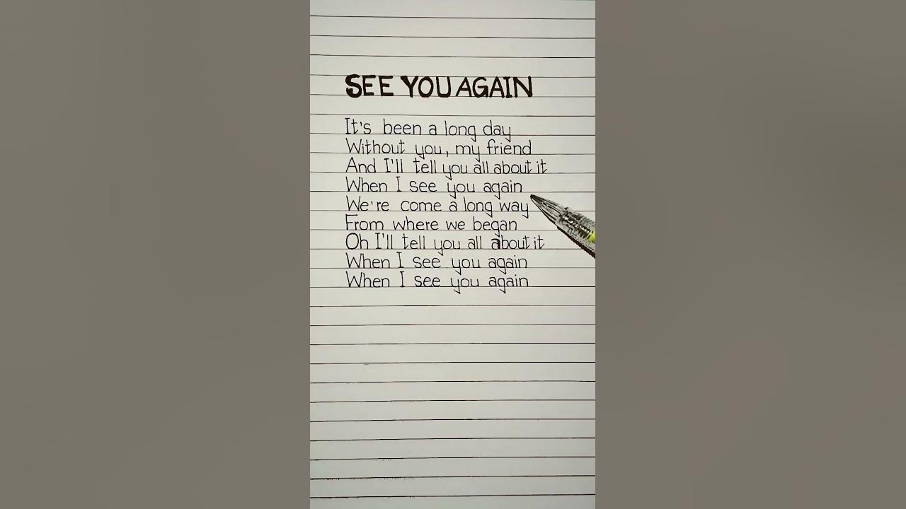 Wiz Khalifa - See You Again (Lyrics) ft. Charlie Puth #seeyouagain #charlieputh #lyrics