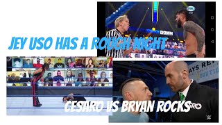 Jey Usos Rough Night. Cesaro vs Daniel Bryan RULES (Smackdown 01/15/21)