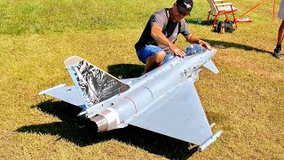 Wow !!! Rc Eurofighter Scale Model Turbine Jet / Flight Demonstration