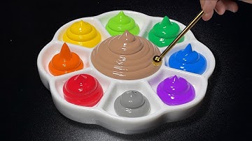 Create 8 New Colors From Warm Brown VS Rainbow Color | Color Mixing