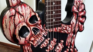 Rokken Guitars Bones #4 Bloody Bones! Sick  Mr Scary George Lynch Dokken style!
