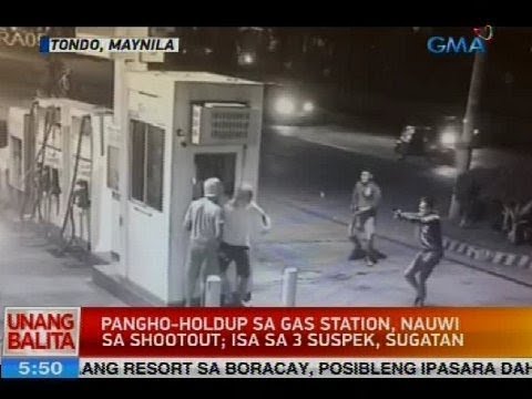 Pangho-holdup sa gas station, nauwi sa shootout