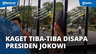 Viral Video Seorang Pemuda yang Niat Bikin Vlog Malah Kaget Tiba-tiba Disapa Presiden Jokowi