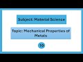 Mechanical Properties of Metals Explained in Hinglish | Strength, Elasticity, Hardness, Toughness