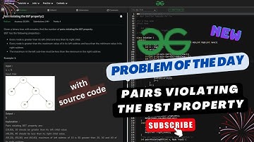 #day29   | Pairs violating the BST property | gfg potd | Edutech Barsha | Problem of the Day