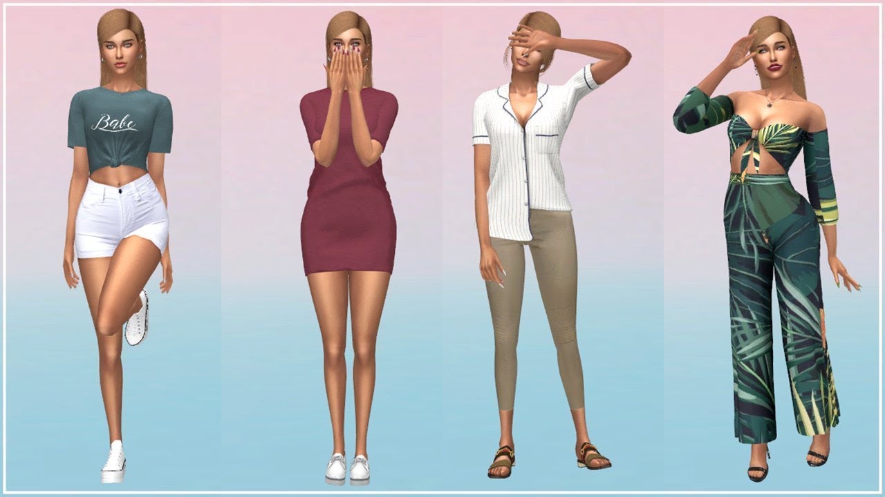 Los sims 4 | Pack de Contenido (Ropa para chica) + Sim | Sims - YouTube