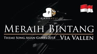 Meraih Bintang - Via Vallen - Theme Song Asian Games 2018 Piano Karaoke / Sing Along Cover Lyrics screenshot 1