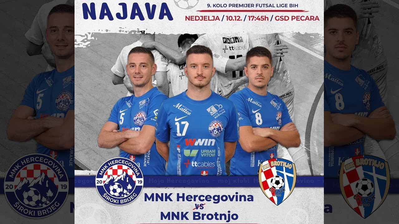 MNK Hercegovina - MNK Brotnjo  / 9. kolo Premijer liga BiH / Futsal