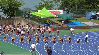 2017 水戸市選手権 0604 中学男子100m 8組