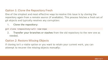 Resolving Corrupted File and Tree in Git