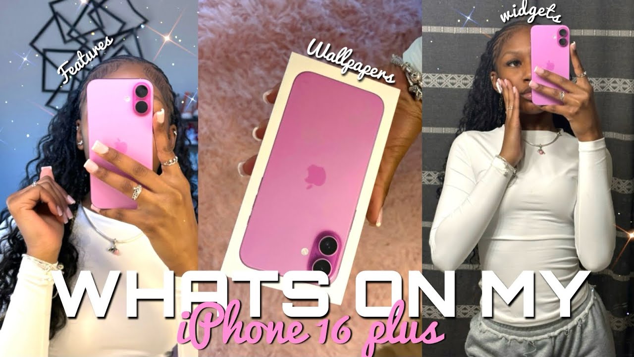 ЧТО НА МОЕМ IPHONE 16 PLUS *Pink Edition* 💕 виджеты, обои, экран и т. д.