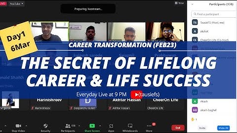 The secret of Life-Long Career & Life Success (W1D1, 6Mar)