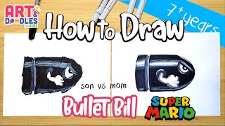 How To Draw Bullet Bill From Mario