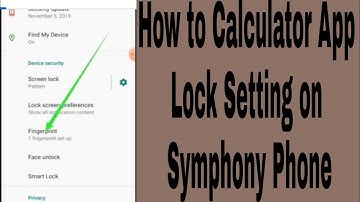 How to Calculator App Lock Setting on Symphony Phone