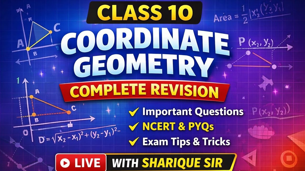Class 10 Maths | Coordinate Geometry Complete Revision | Important ...