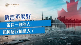 语言不够好，条件一般的人如何移民加拿大？#加拿大移民#加拿大留学移民