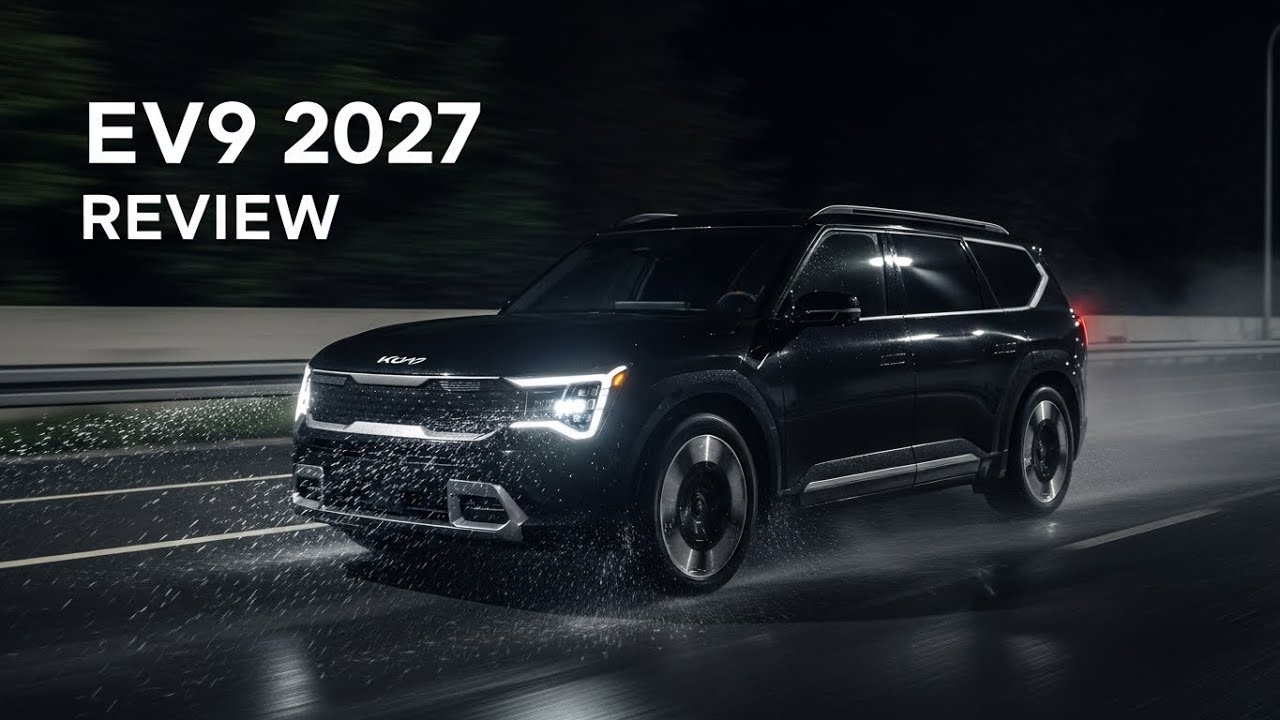 Обзор Kia EV9 2027 года 🔥 | Электромобиль в глянцевом черном цвете | Интерьер, характеристики, це...