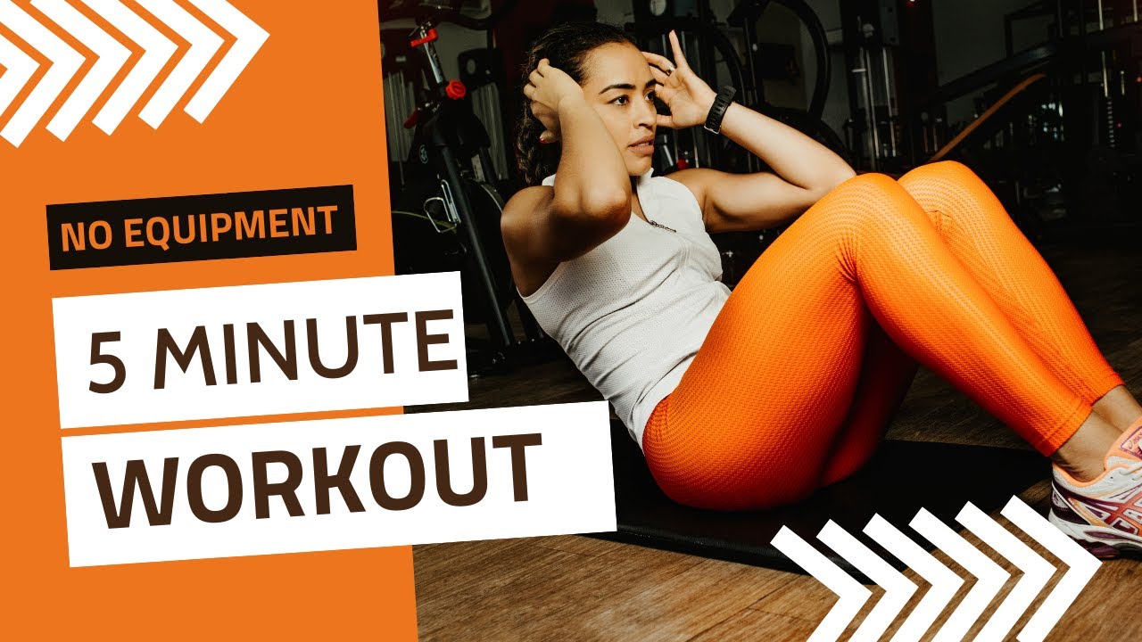 No Equipment | 5 Minute Workout At Home - YouTube
