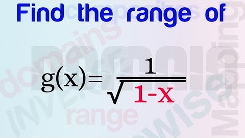 Functions - Finding the range of 1/(sqrt(1-x))